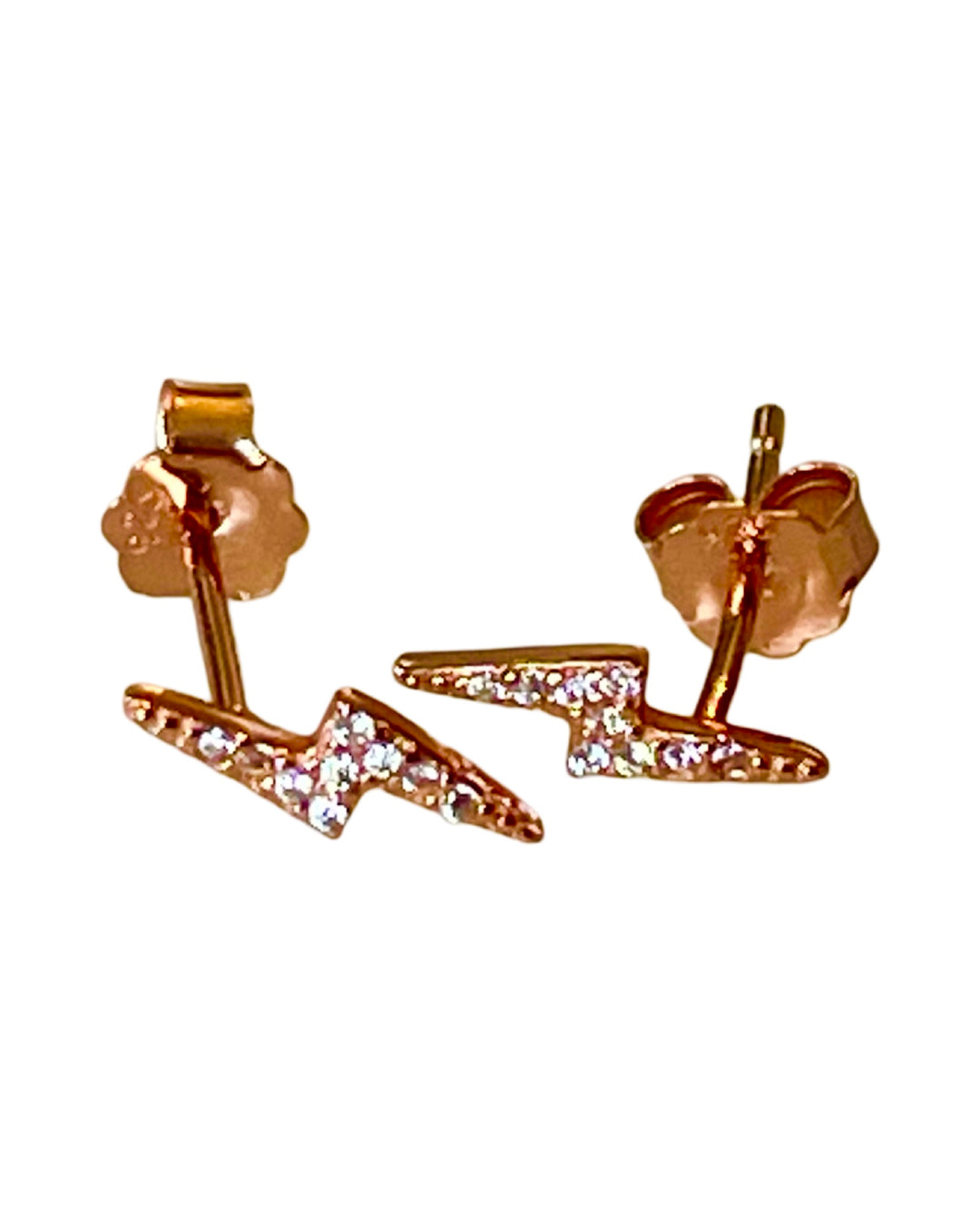 E045 Lightning Bolt CZ Earring