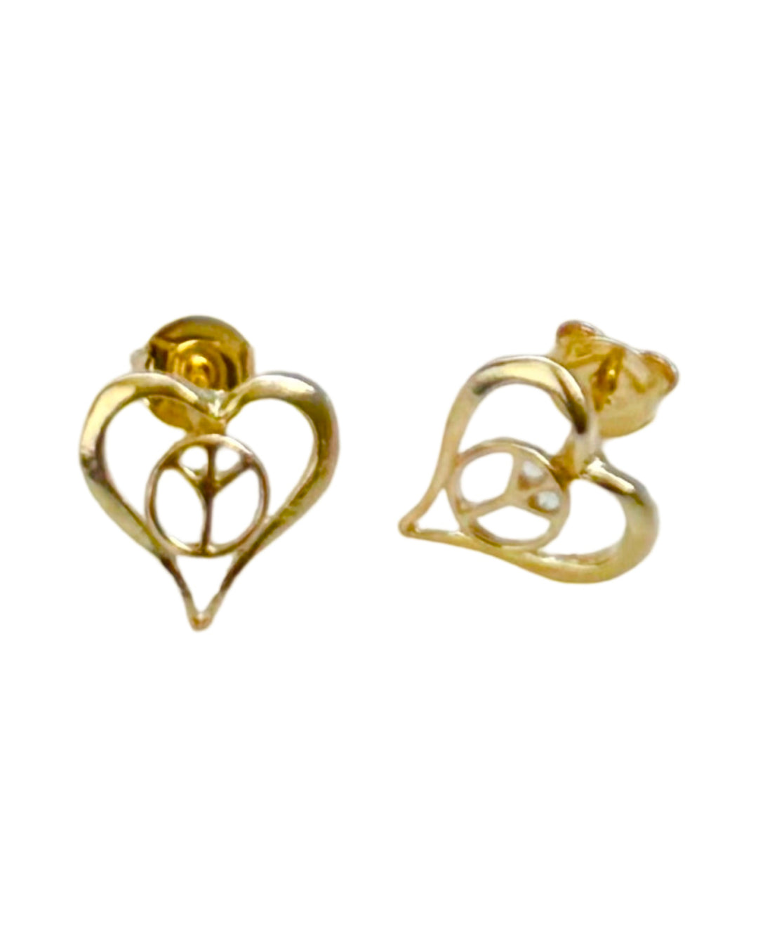 Heart Peace sign Earrings