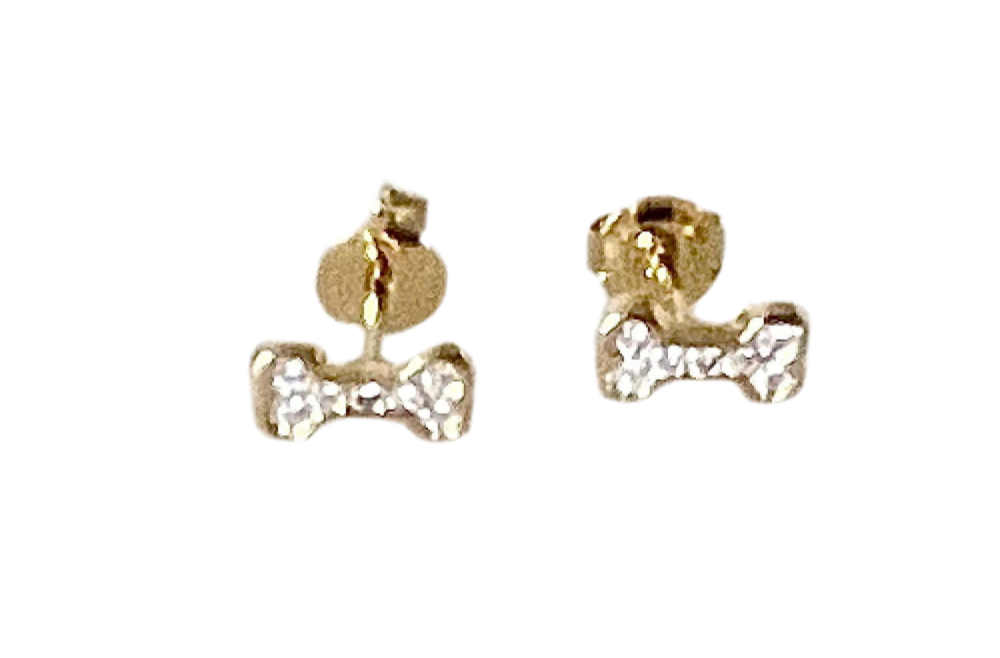 Dog Paw CZ Earring
