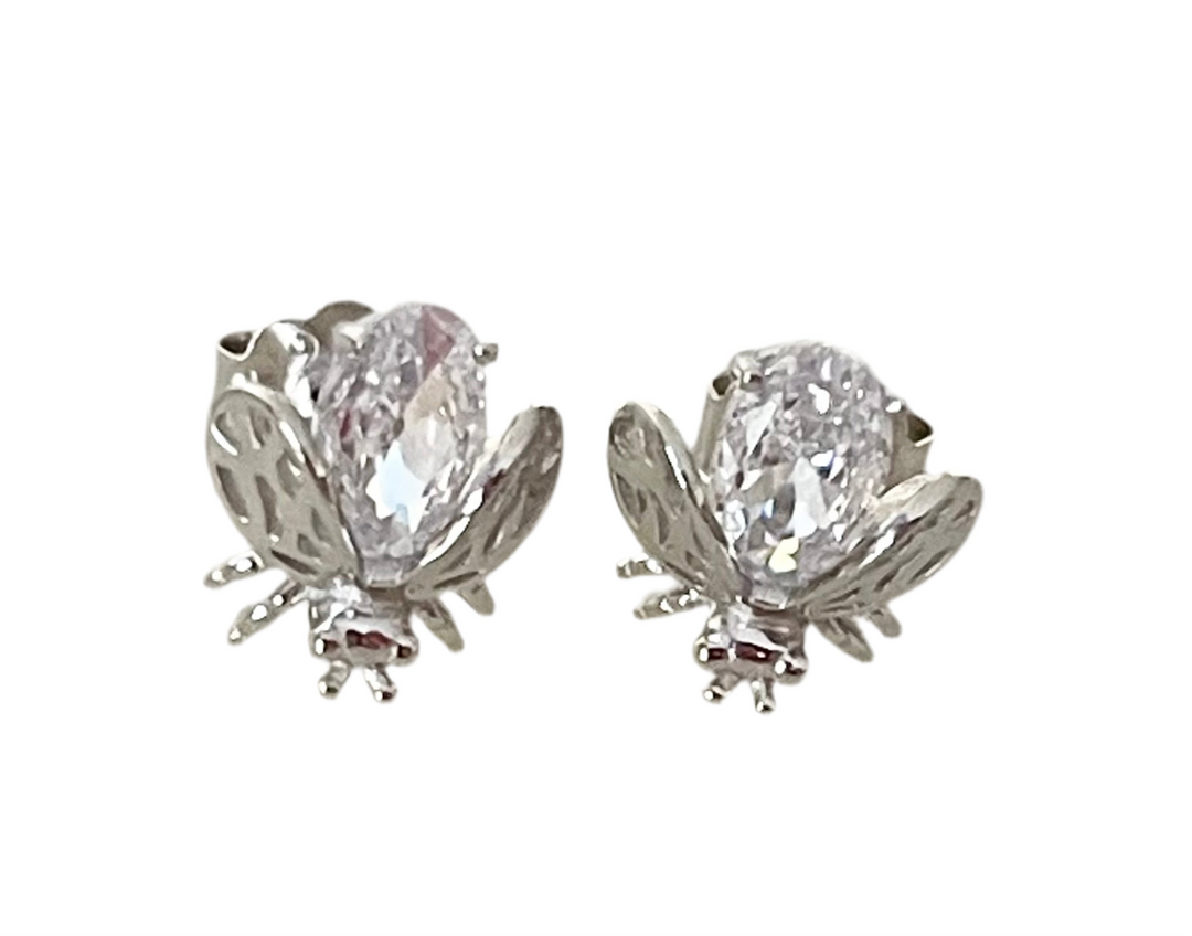 Crystal Bug Earring