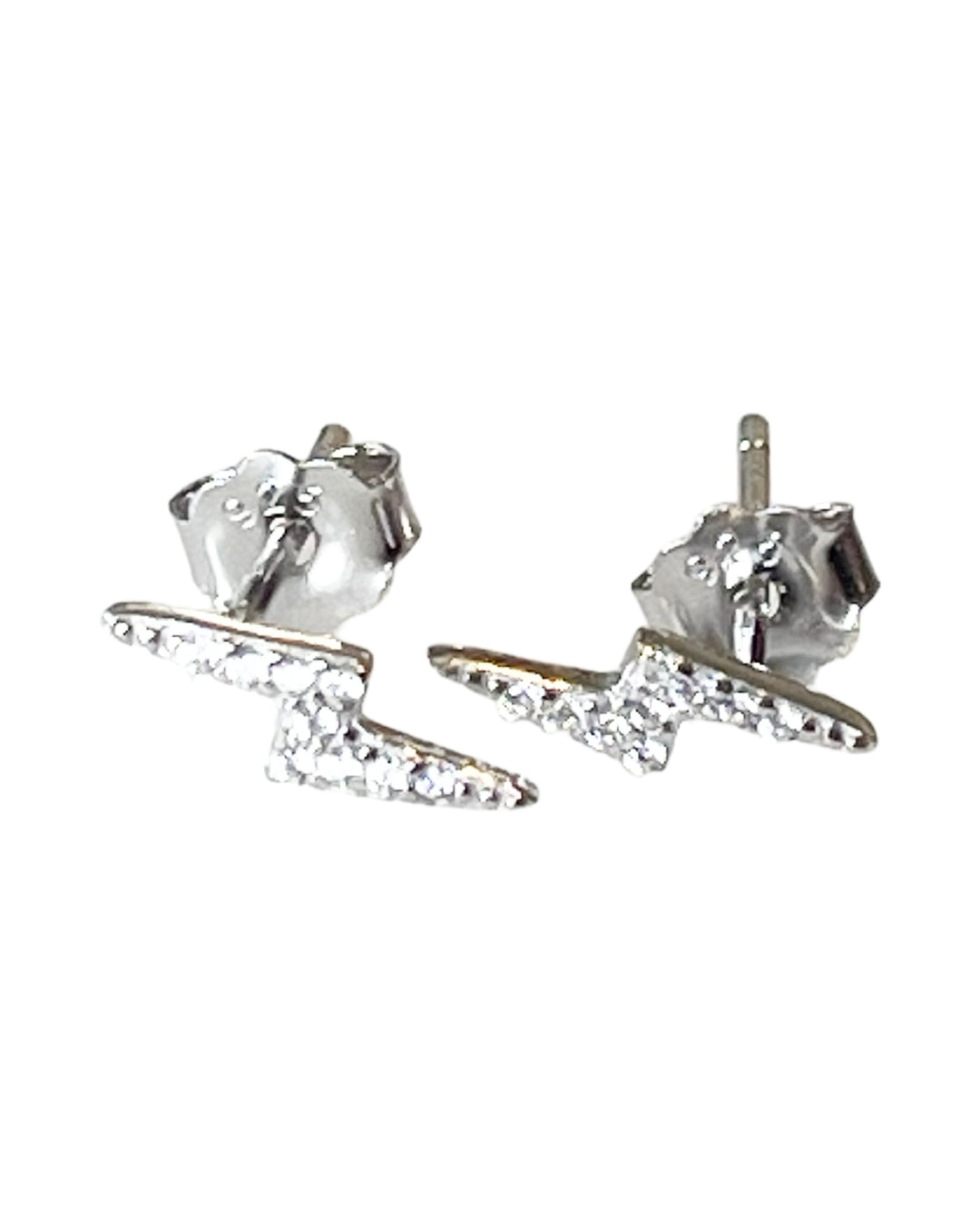 E045 Lightning Bolt CZ Earring
