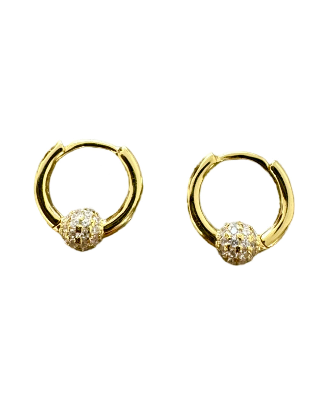 Sterling Silver 14 Karat gold plated Hoop Earrings
