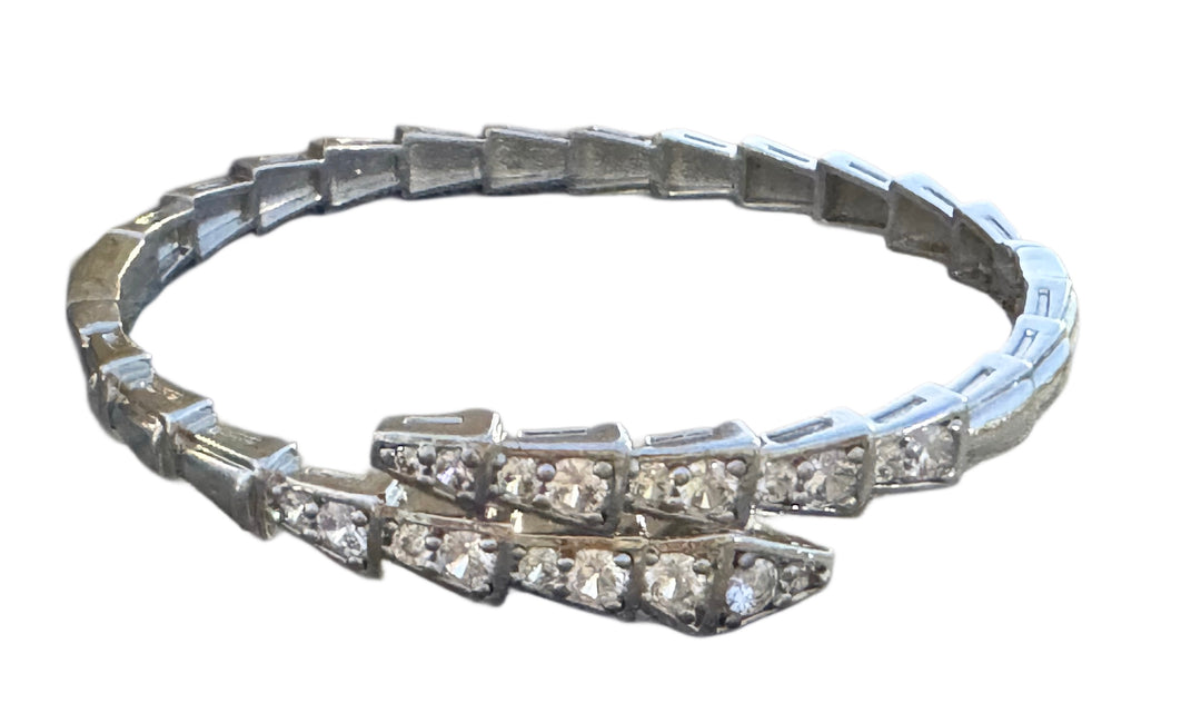 Serpent Silver Brass Bracelet