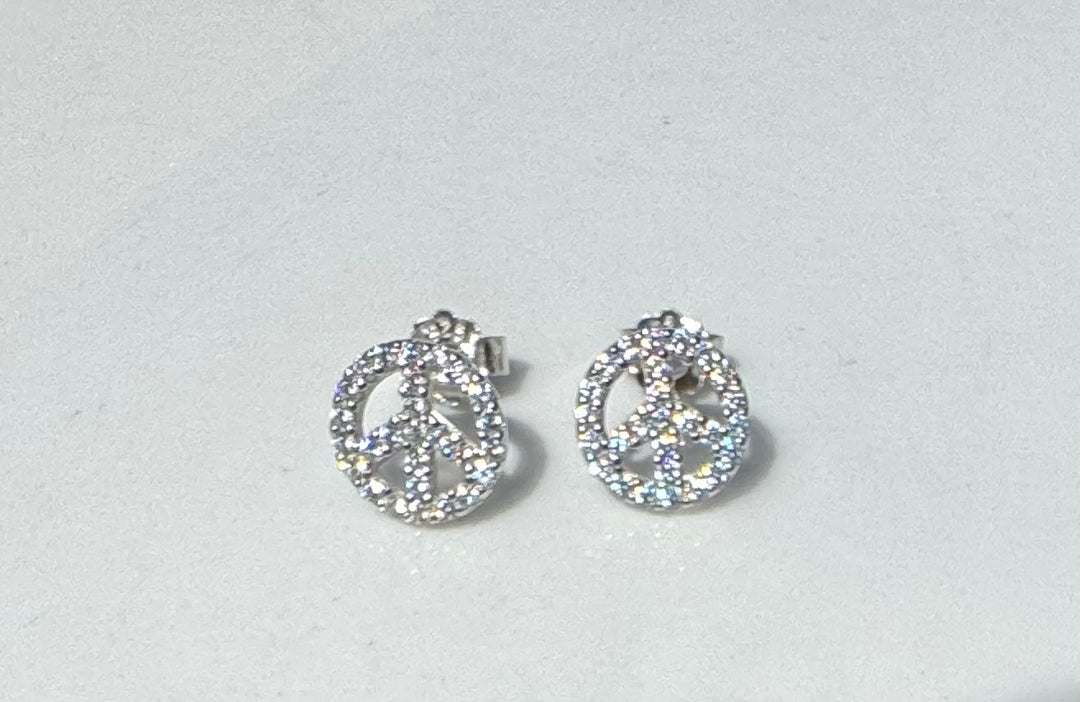E046 Peace Sign Earrings