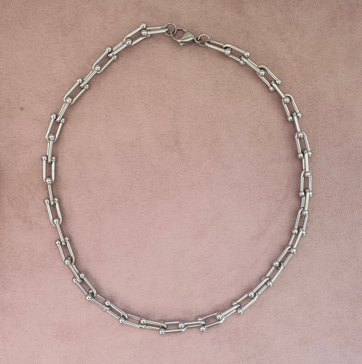 Chunky Link Necklace Brass