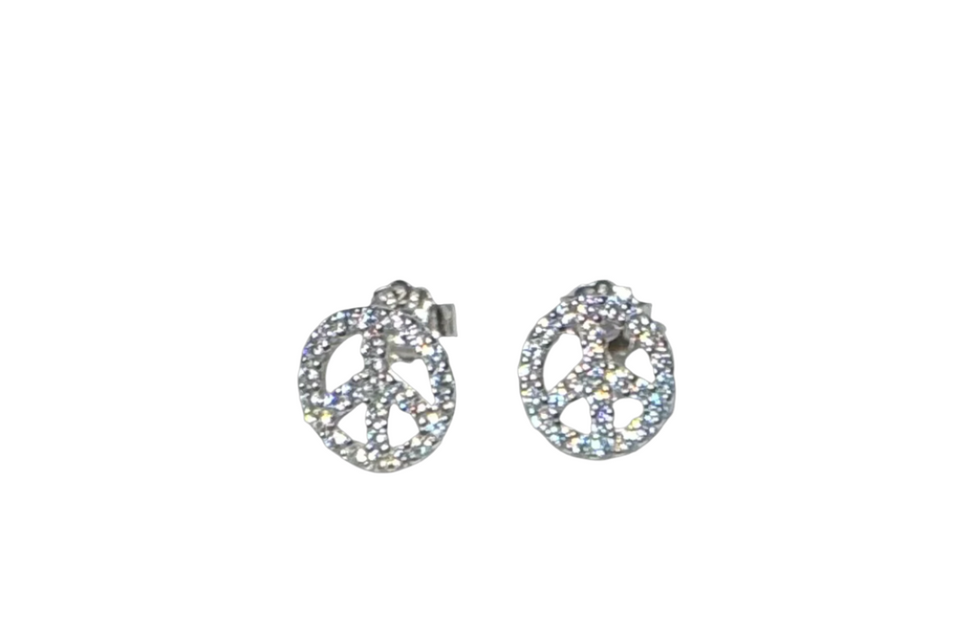 E046 Peace Sign Earrings