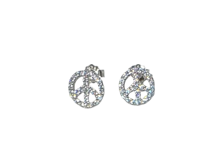 E046 Peace Sign Earrings