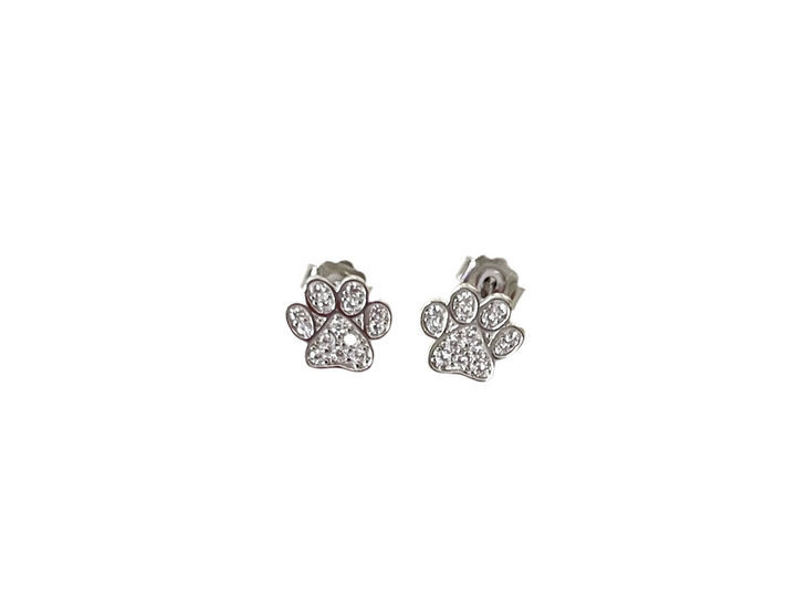 Dog Paw CZ  Earring