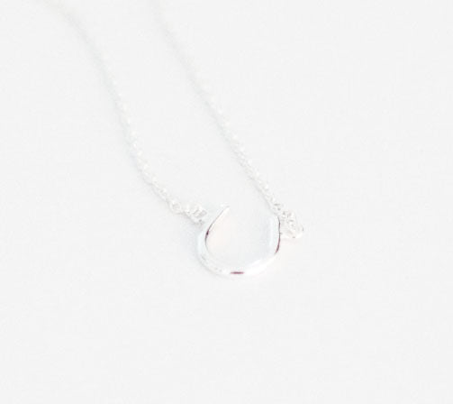 N013 Sterling Silver Lucky Horseshoe Pendant