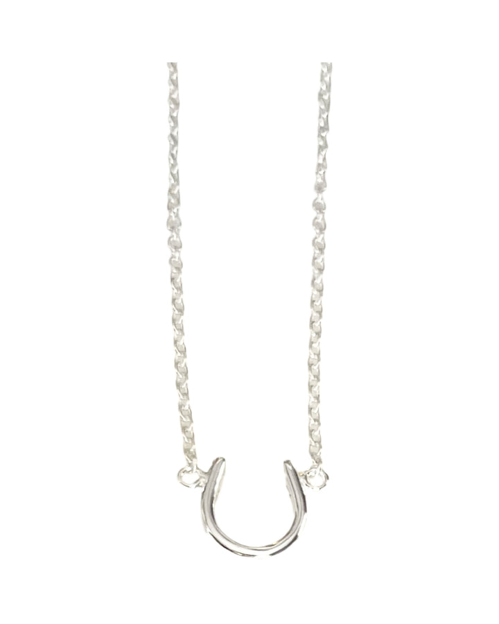 N013 Sterling Silver Lucky Horseshoe Pendant
