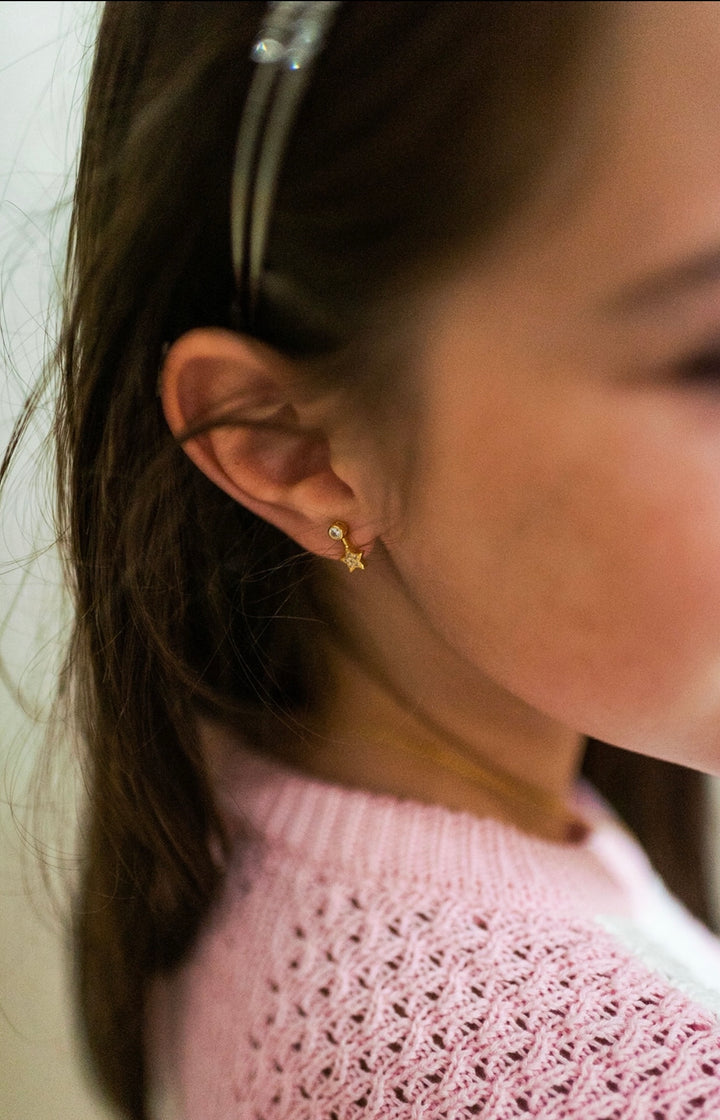 E060 Star Bezel earrings