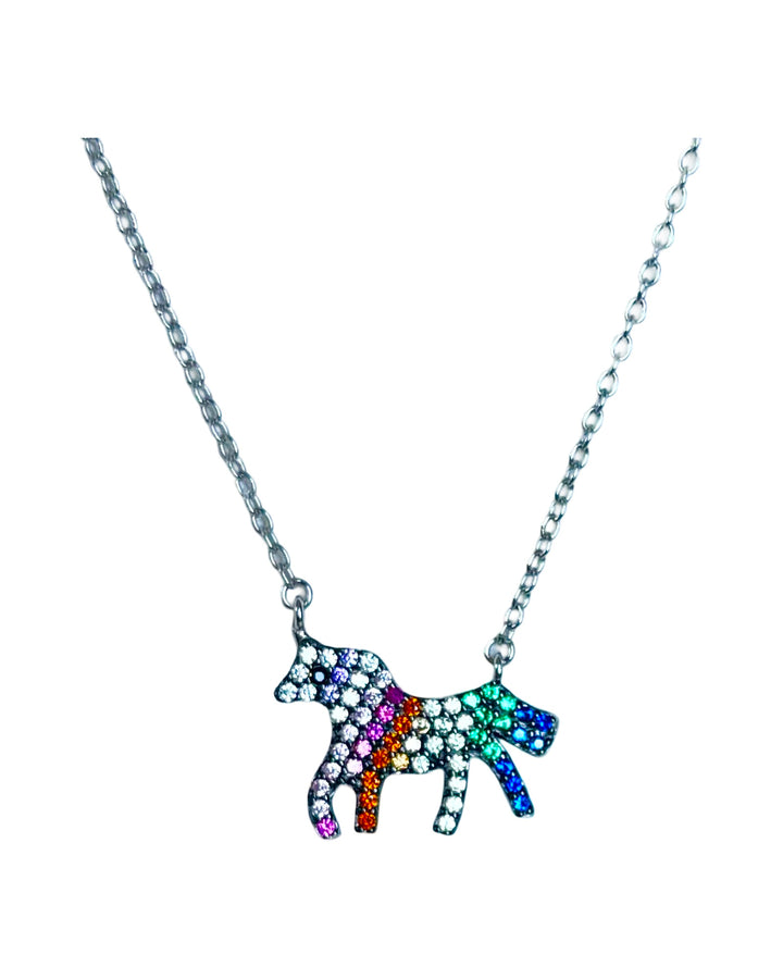 N048 Multicolor Unicorn Drop Pendant