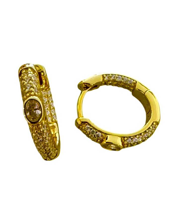Sterling Silver 14 Karat gold plated Hoop Earrings