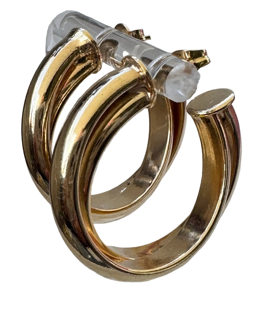 Twisted Stainless Steel Hoop Earrings