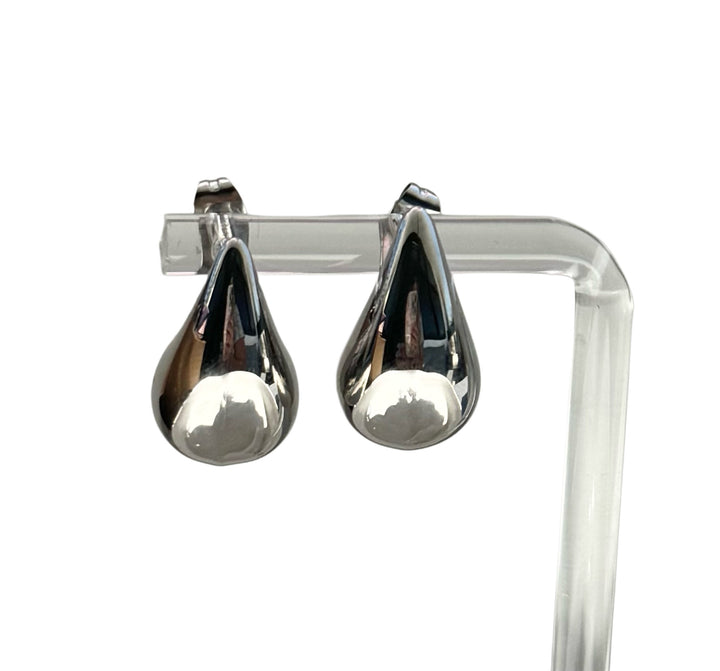 Stainless Steel Tear Drop Shape Hoop Earrings