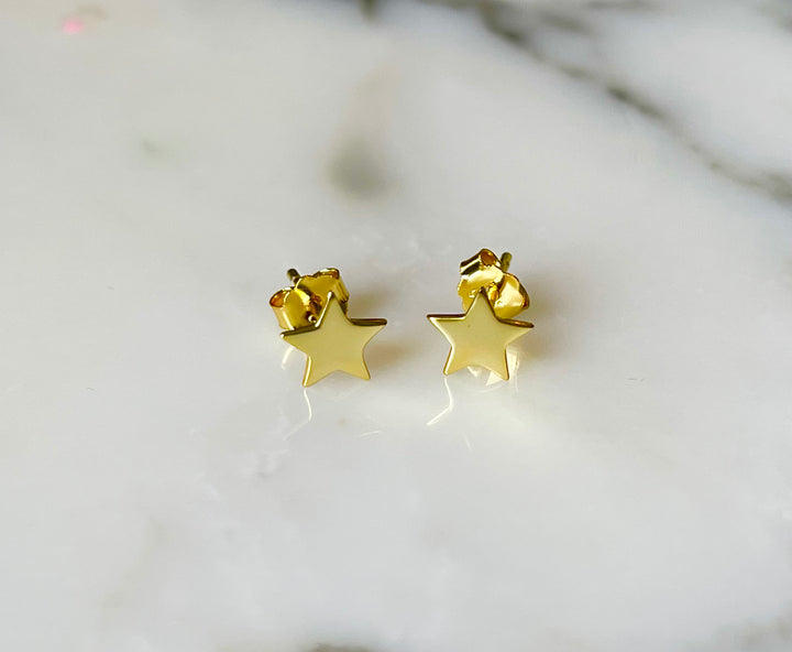 SME004 Yellow Star Earrings