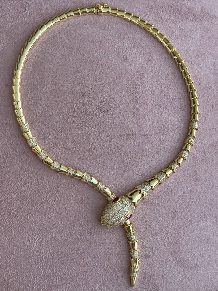 Serpent Drop Pendant Necklace
