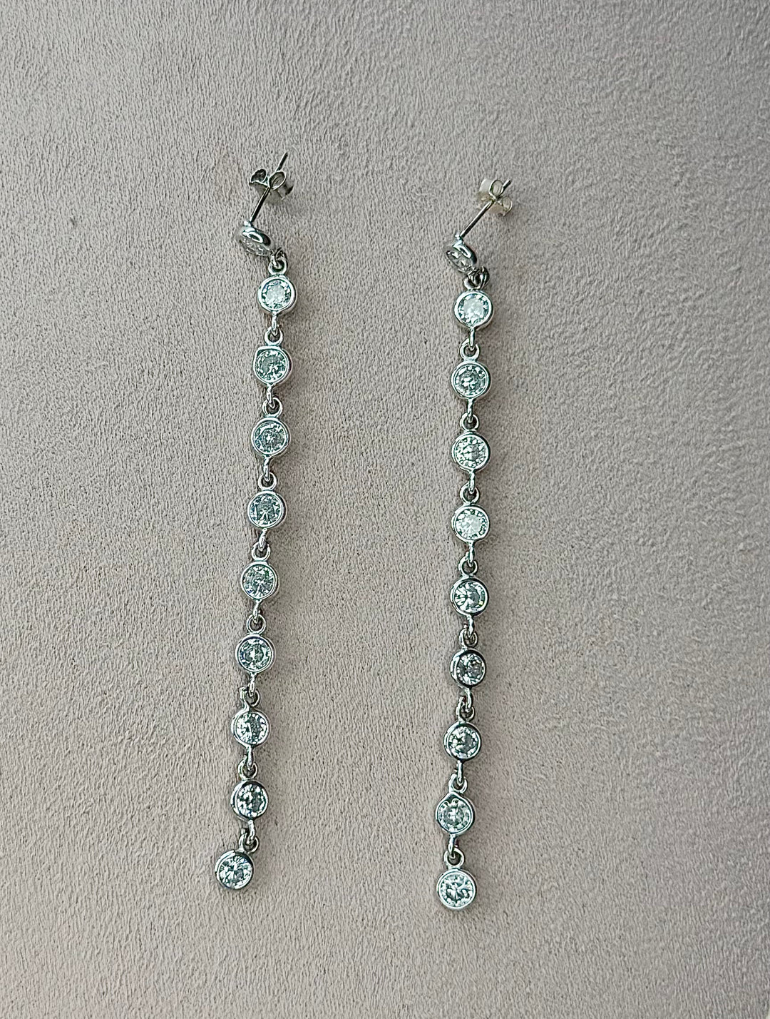 Bezel Long Skinny Sterling Silver