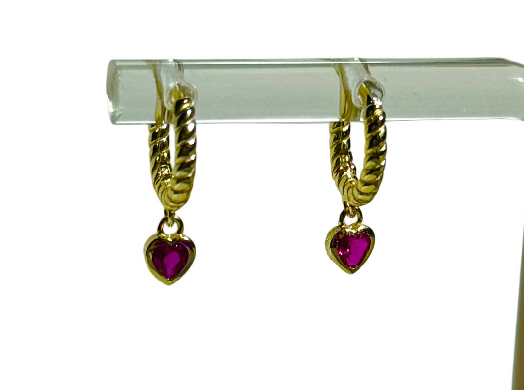 Sterling Silver 14 Karat Gold Plated Hoop Earrings