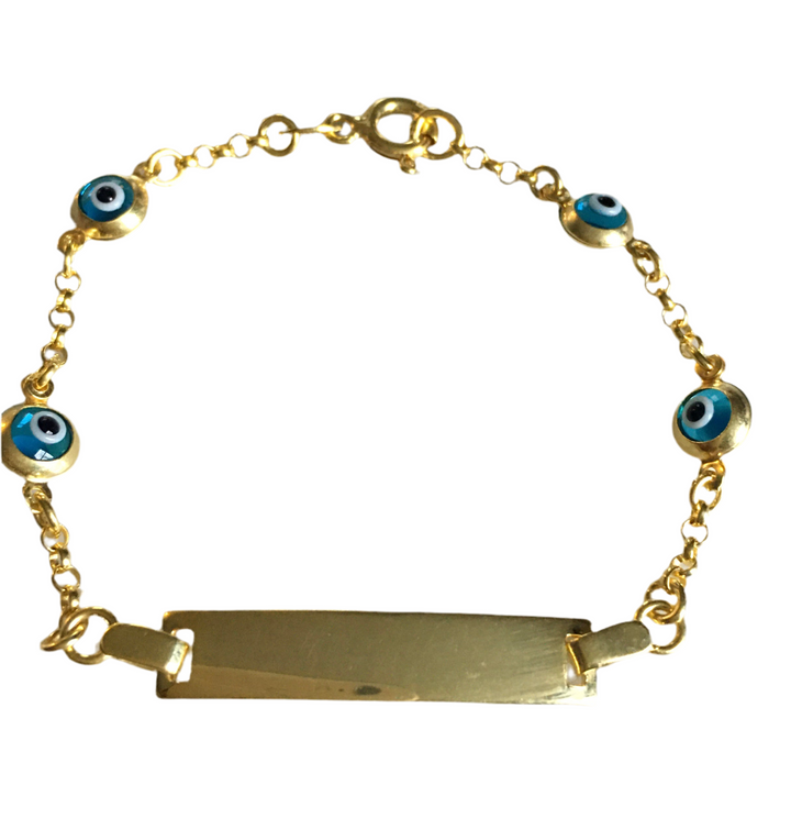 Yellow Gold Evil ID Bracelet