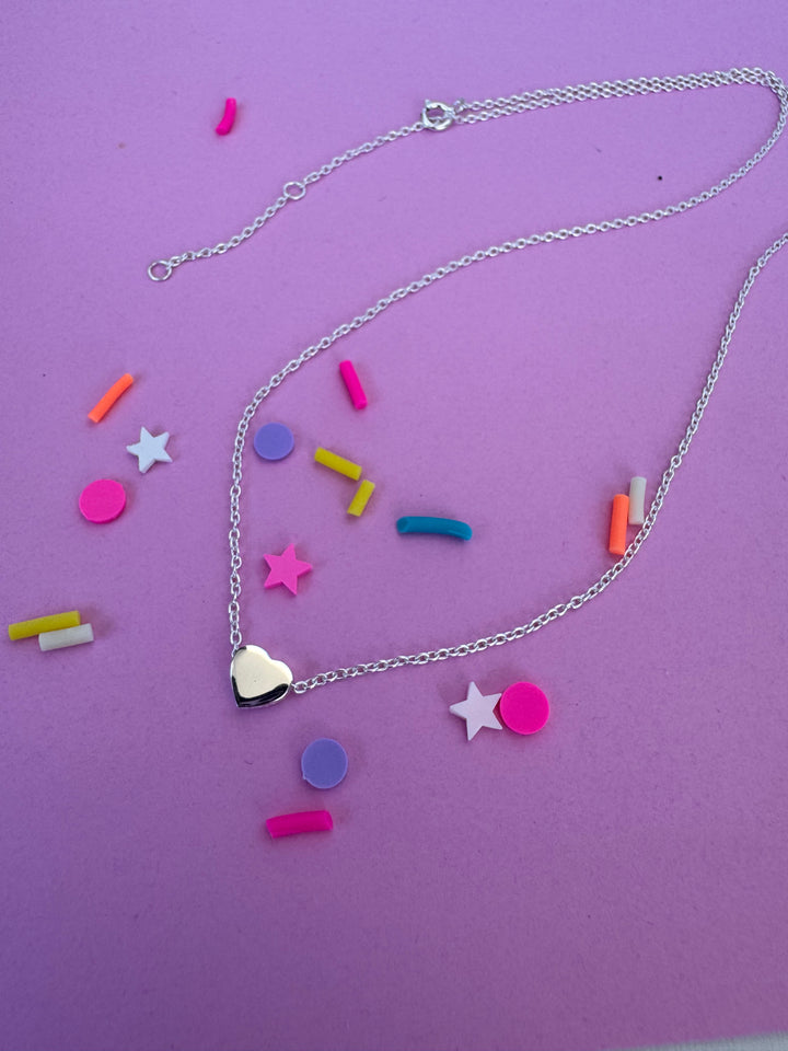 Heart Slider Pendant Sterling Silver