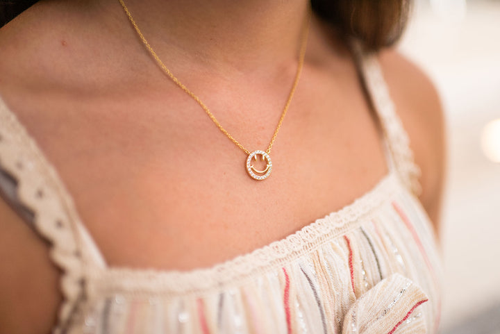 N041 Open Smiley Pendant