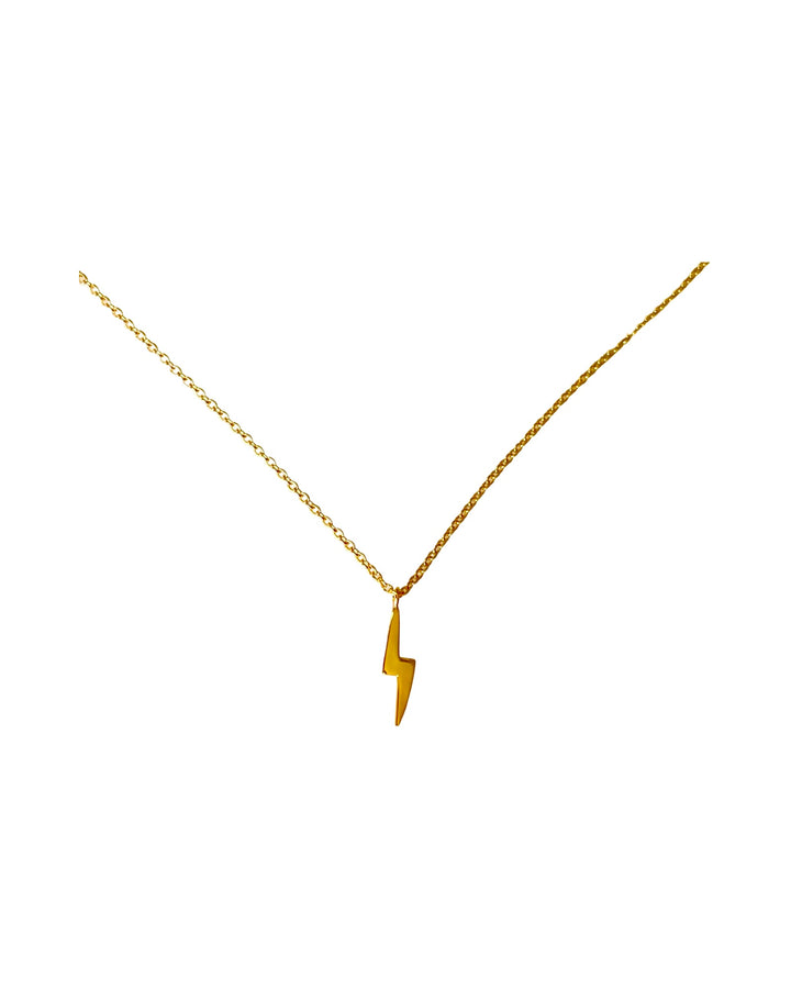 SMP003 Lightning Bolt Pendant Yellow Gold