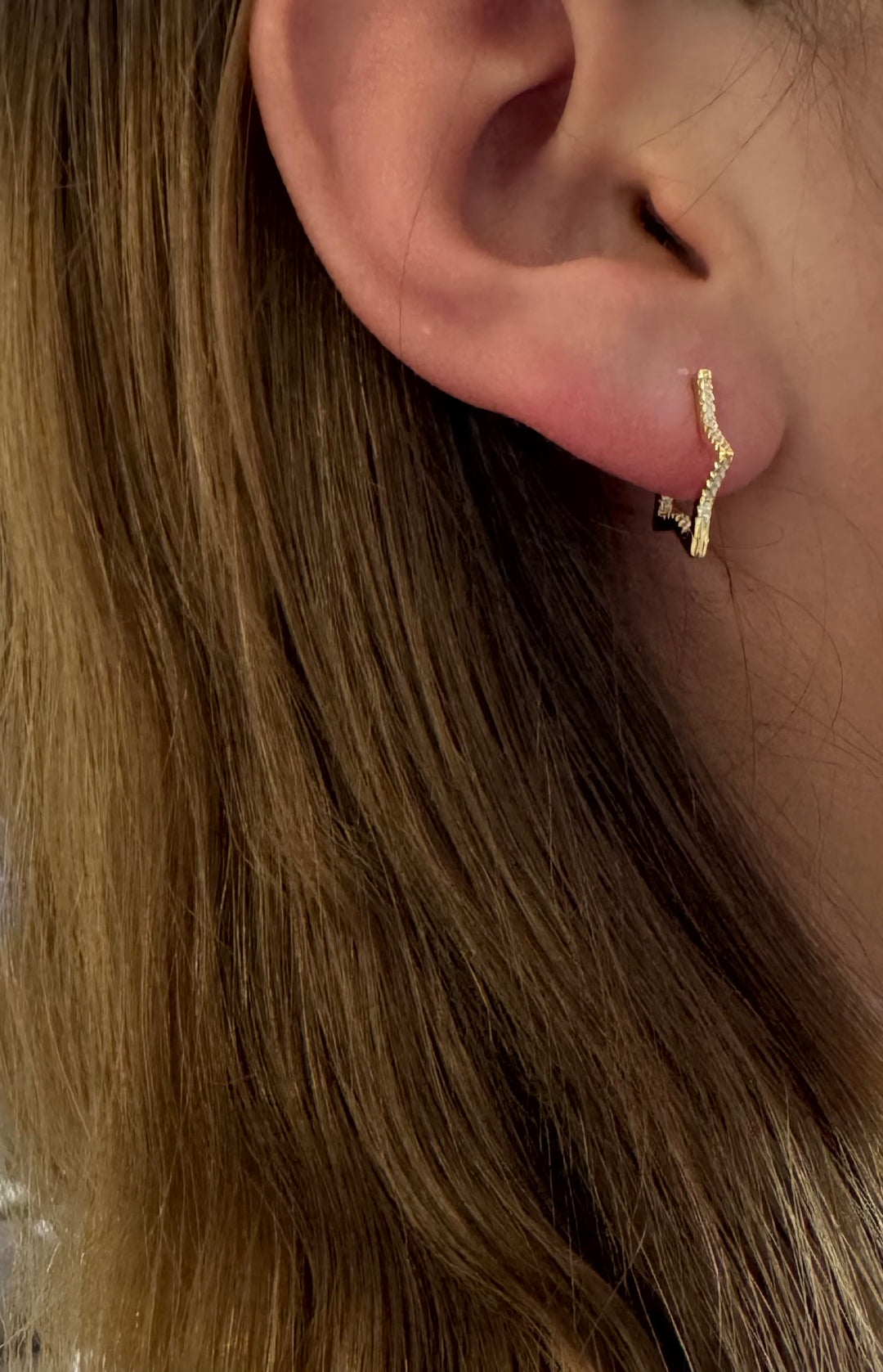 Sterling Silver 14 Karat gold plated Star Shaped Hoop Earrings