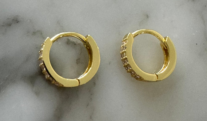 Sterling Silver 14 Karat gold plated Hoop Earrings
