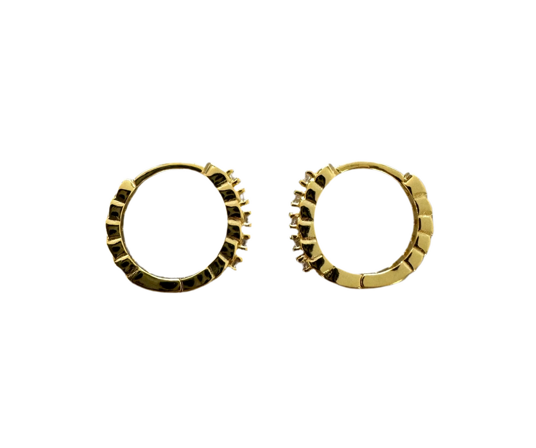 Sterling Silver 14 Karat gold plated Hoop Earrings