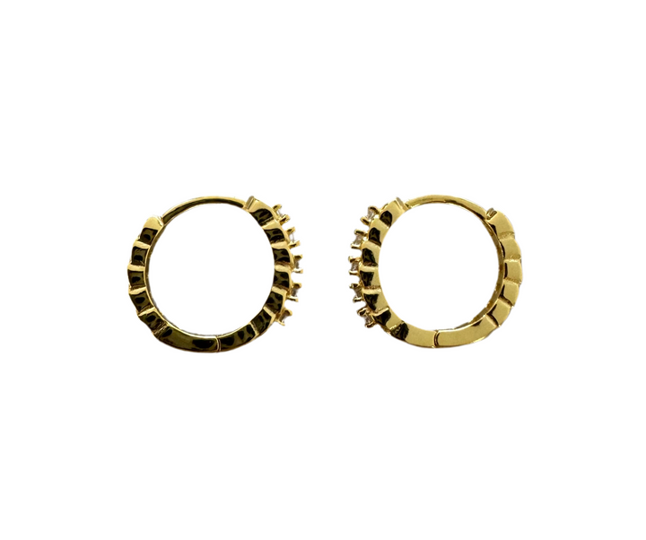 Sterling Silver 14 Karat gold plated Hoop Earrings
