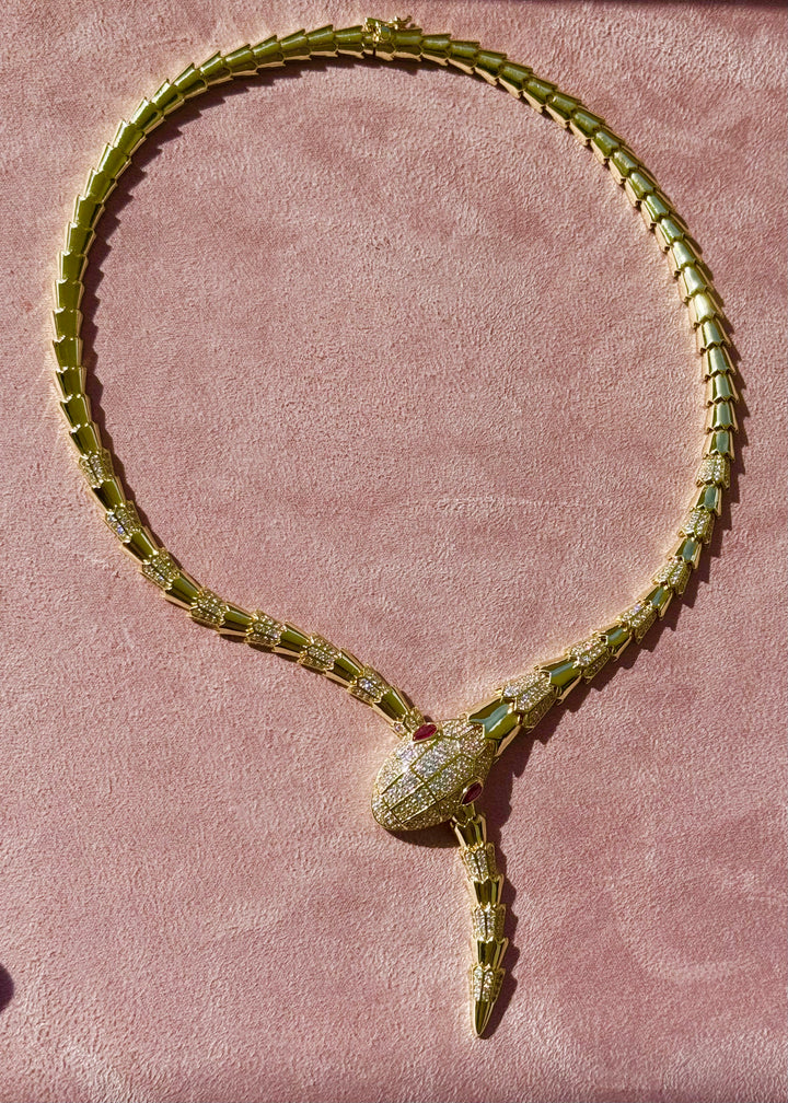 Serpent Drop Pendant Necklace