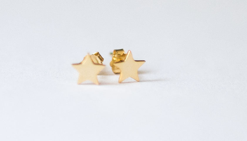 SME004 Yellow Star Earrings