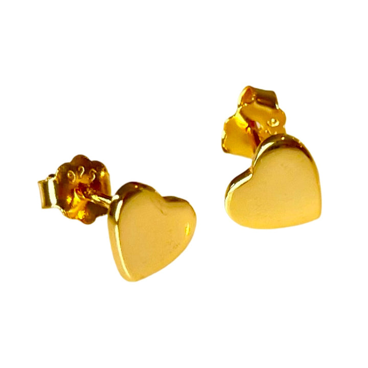 SME016 Yellow Gold Heart Earrings