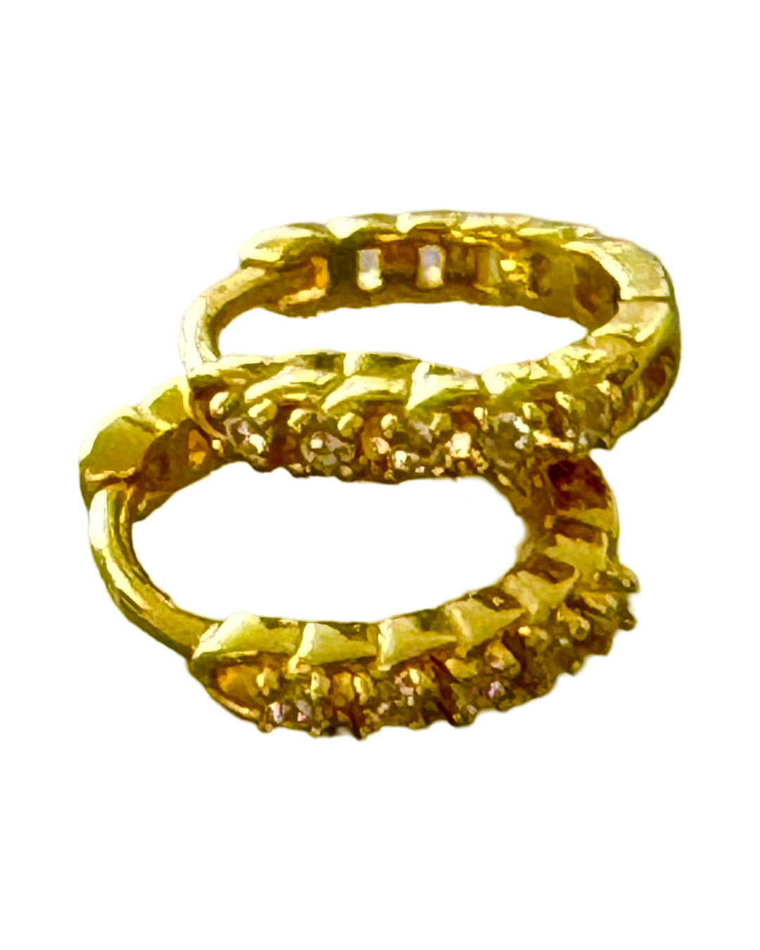 Sterling Silver 14 Karat gold plated Hoop Earrings