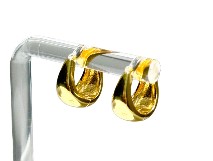 Stainless Steel Thin Rope Hoop Earrings
