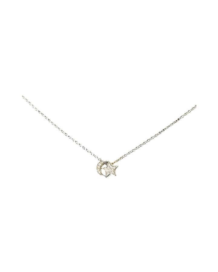 N039 Moon and Star Slider Pendant