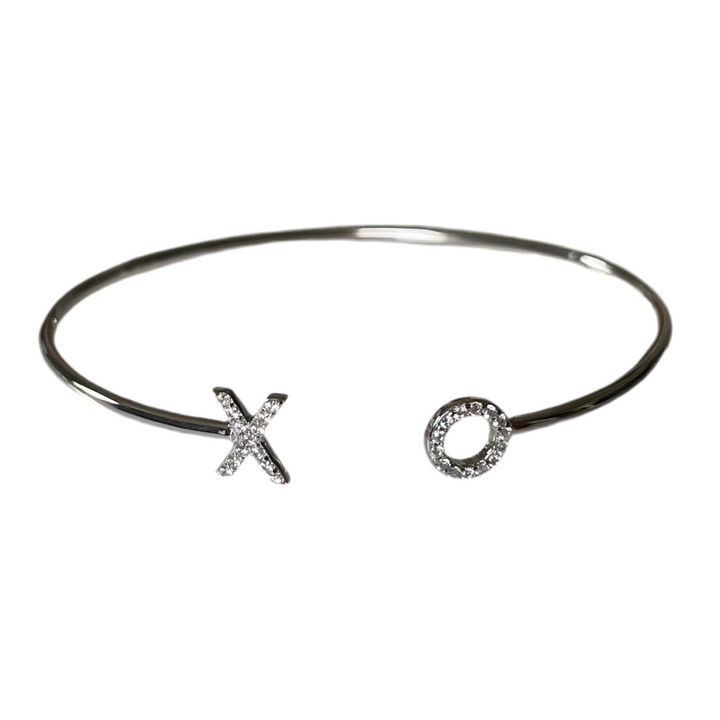 XO Stainless Steel CZ Bracelet