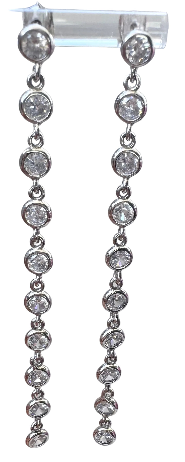 Bezel Long Skinny Sterling Silver