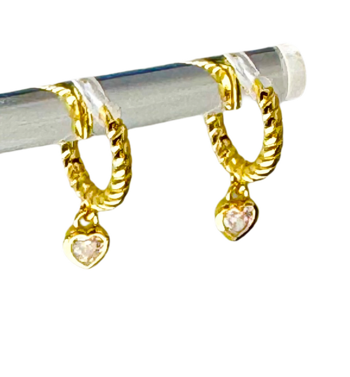 Sterling Silver 14 Karat gold plated Hoop Earrings