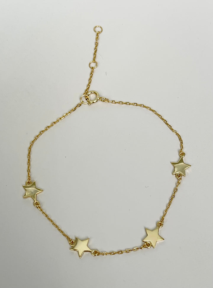 B012 Sterling Silver Star Bracelet
