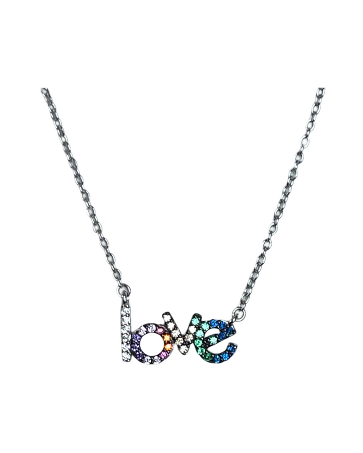 N044 Multicolor LOVE  Drop Pendant