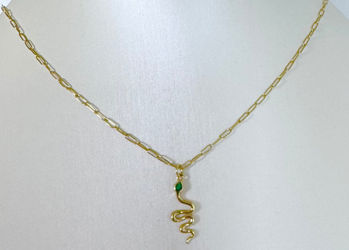 Serpent Drop Pendant Necklace