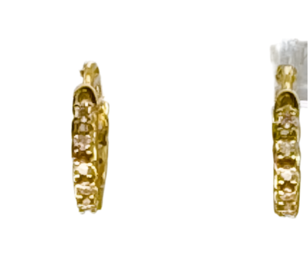Sterling Silver 14 Karat gold plated Hoop Earrings