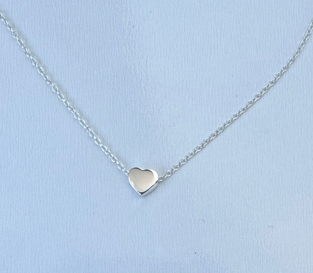 Heart Slider Pendant Sterling Silver