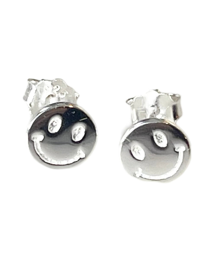 SME011 Smiley Face Sterling Silver Earrings