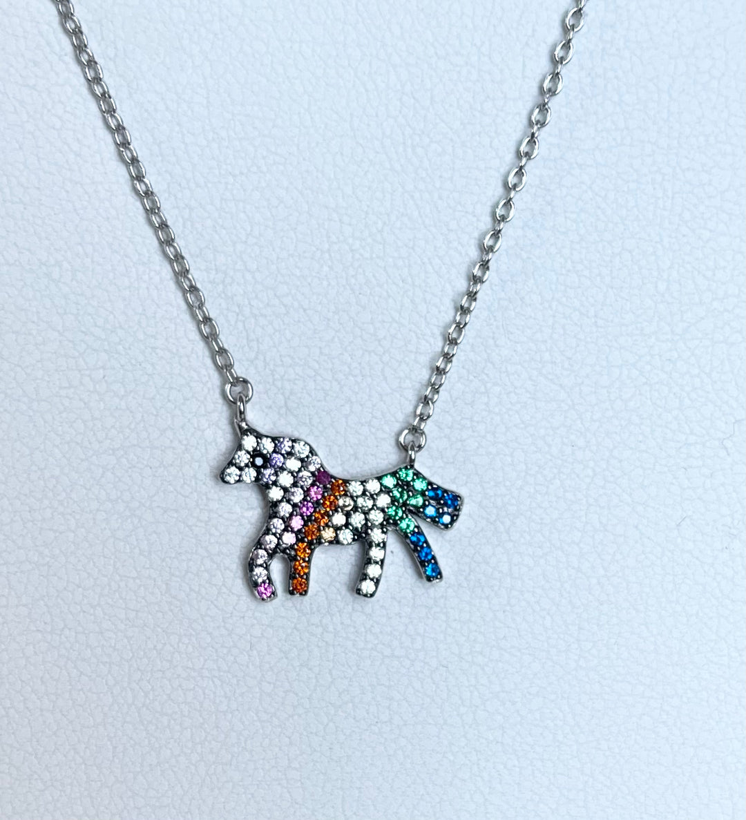 N048 Multicolor Unicorn Drop Pendant