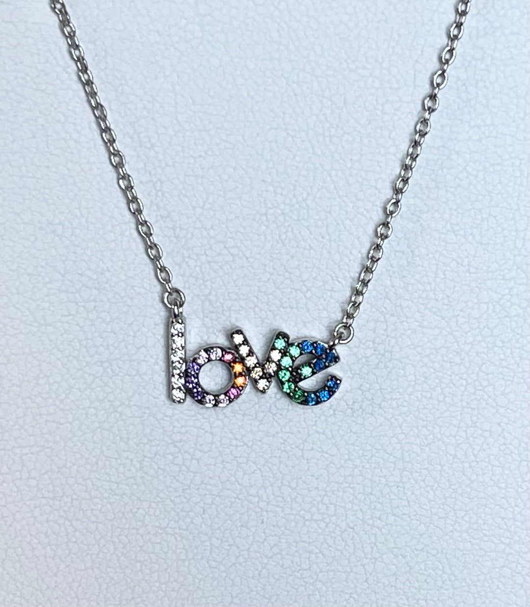 N044 Multicolor LOVE  Drop Pendant