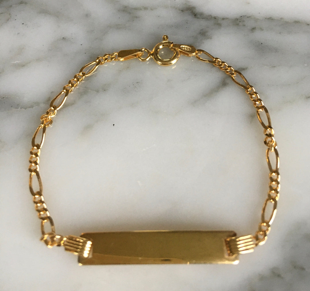 Yellow Gold ID Bracelet