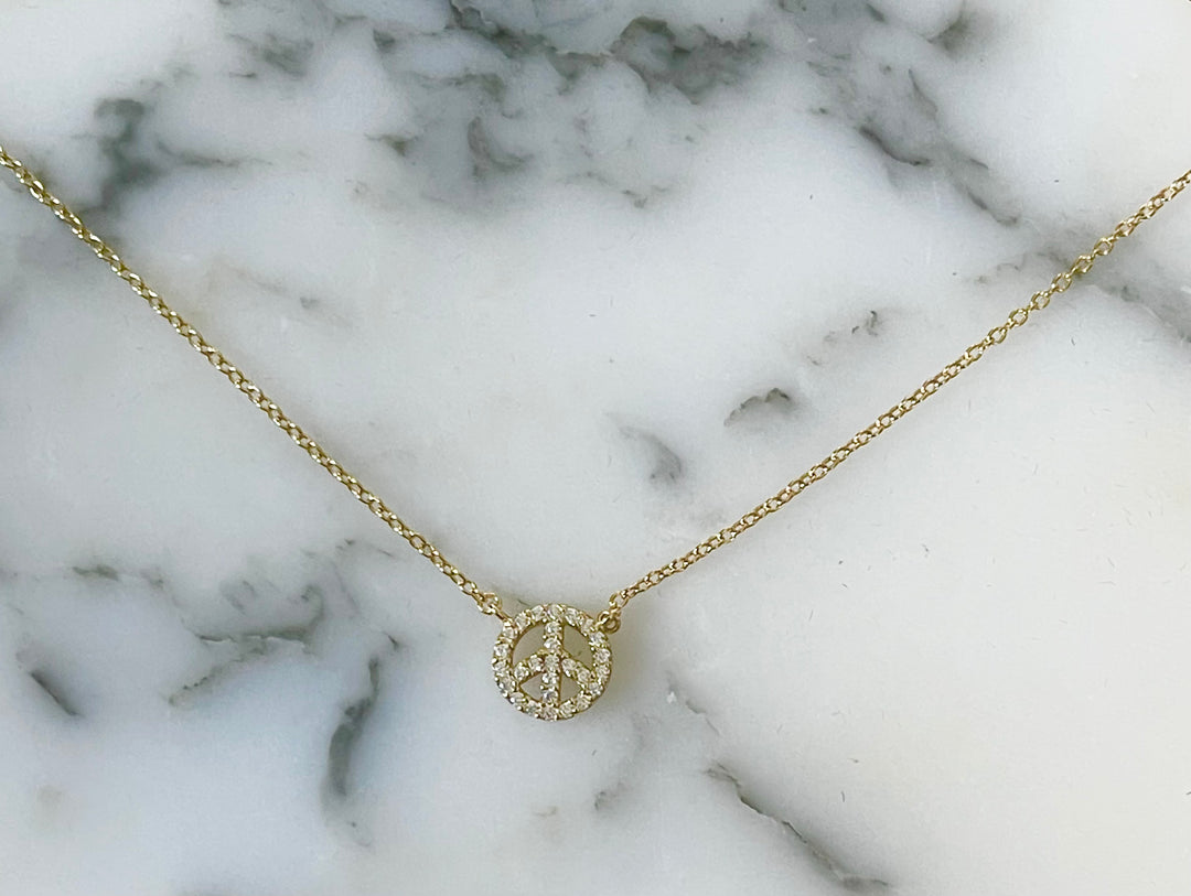 N035 Sterling Peace  Pendant